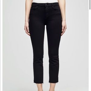 NWT L’AGENCE Sada cropped straight leg jeans (black)